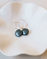 Creolen mit Porzellan-Anhänger 'Geo'