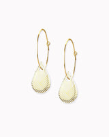 Creolen mit Porzellan-Anhänger 'Tropfen Triple'