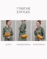 Vegane 3in1-Gürteltasche 'Gerit' - Bordeaux