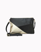 Vegane 'Geo'-Umhängetasche 'Gesina' - Schwarz/Gold