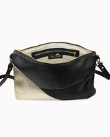 Vegane 'Geo'-Umhängetasche 'Gesina' - Schwarz/Gold