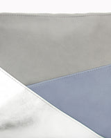 Leder-Umhängetasche 'Gesina' - Grau/Blau/Silber