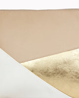 Leder-Umhängetasche 'Gesina' - Nude/Gold/Weiß