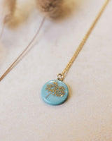 Halskette mit Porzellan-Anhänger 'Bäumchen'