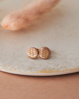 Porzellan-Ohrstecker 'Fischgrät'