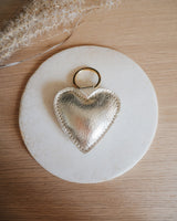 Veganer Schlüsselanhänger 'Herz' aus Kunstleder