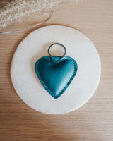 Veganer Schlüsselanhänger 'Herz' aus Kunstleder