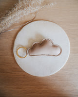 Veganer Schlüsselanhänger 'Wölkchen' aus Kunstleder