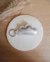 Veganer Schlüsselanhänger 'Wölkchen' aus Kunstleder