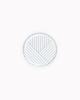 Schmuck-Tellerchen mit Muster 'Triple' Weiß-Gold