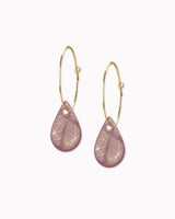 Creolen mit Porzellan-Anhänger SALE Mauve