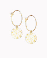 Creolen mit Porzellan-Anhänger 'Geo'