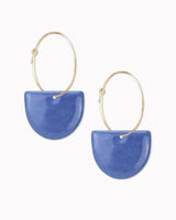 Creolen 'Halbkreis Fächer' aus Porzellan