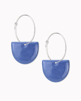 Creolen 'Halbkreis Fächer' aus Porzellan