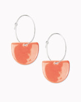 Creolen 'Halbkreis Fächer' aus Porzellan