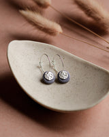 Creolen 'Mondplättchen' aus Porzellan