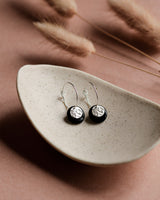 Creolen 'Mondplättchen' aus Porzellan