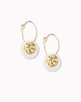 Creolen 'Mondplättchen' aus Porzellan