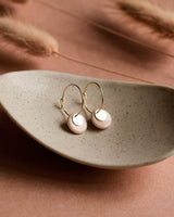 Creolen 'Plättchen' aus Porzellan