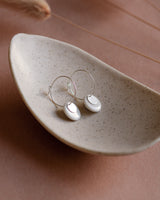 Creolen 'Plättchen' aus Porzellan