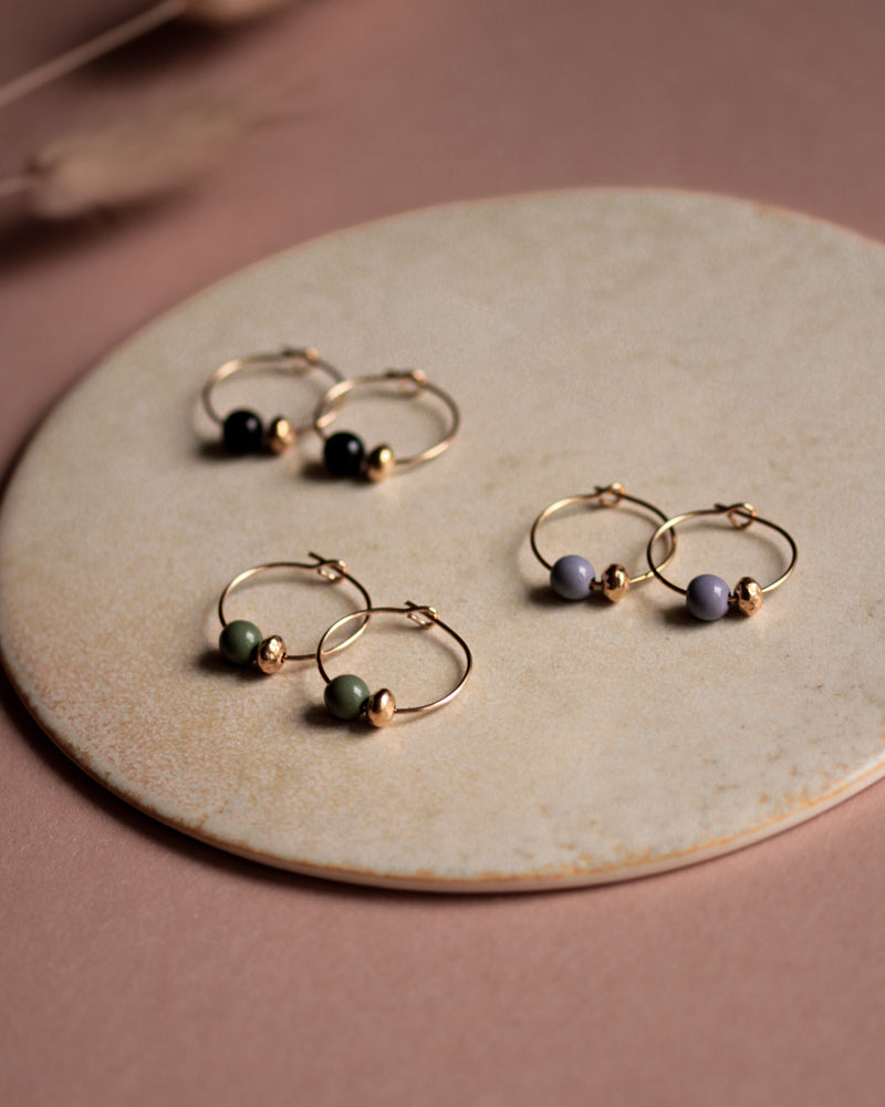 Creolen 'Porzellanperle'