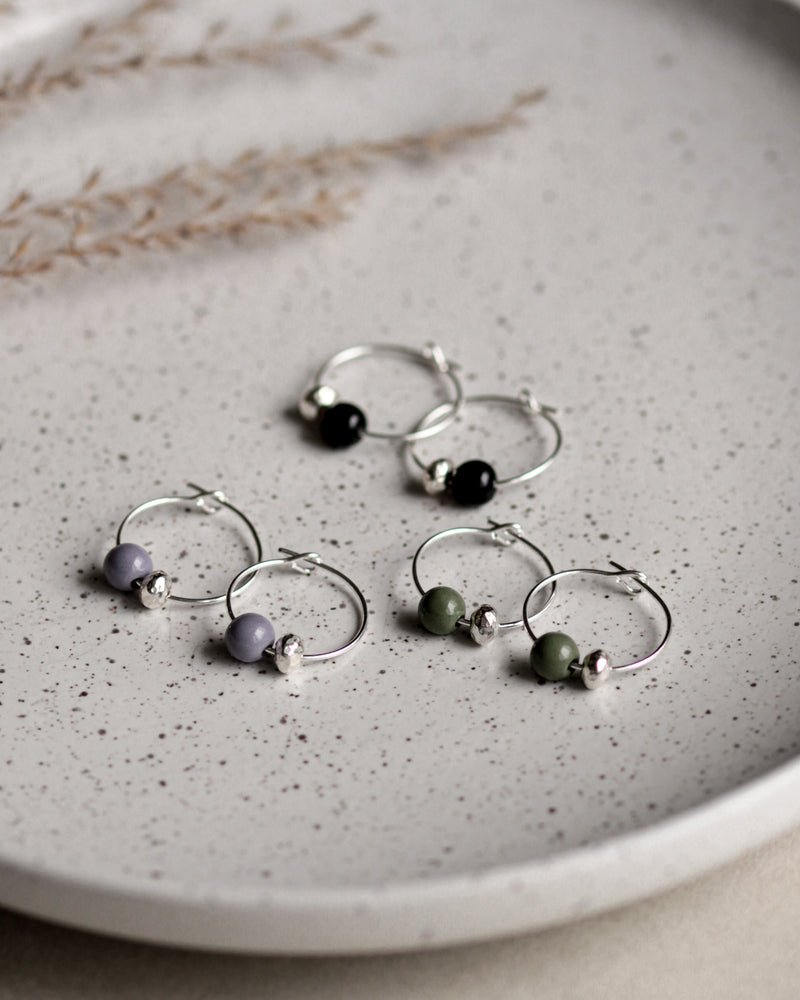 Creolen 'Porzellanperle'