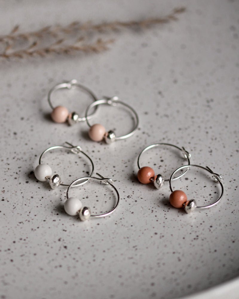 Creolen 'Porzellanperle'