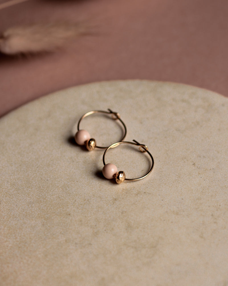 Creolen 'Porzellanperle'