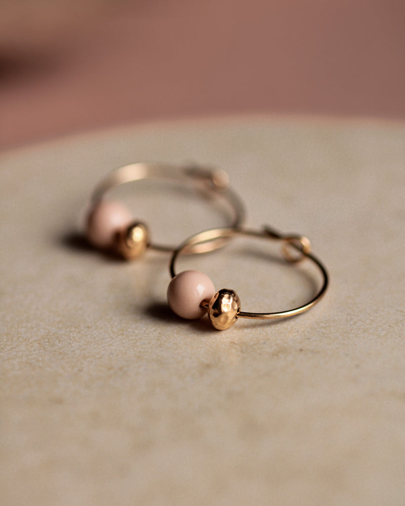 Creolen 'Porzellanperle'