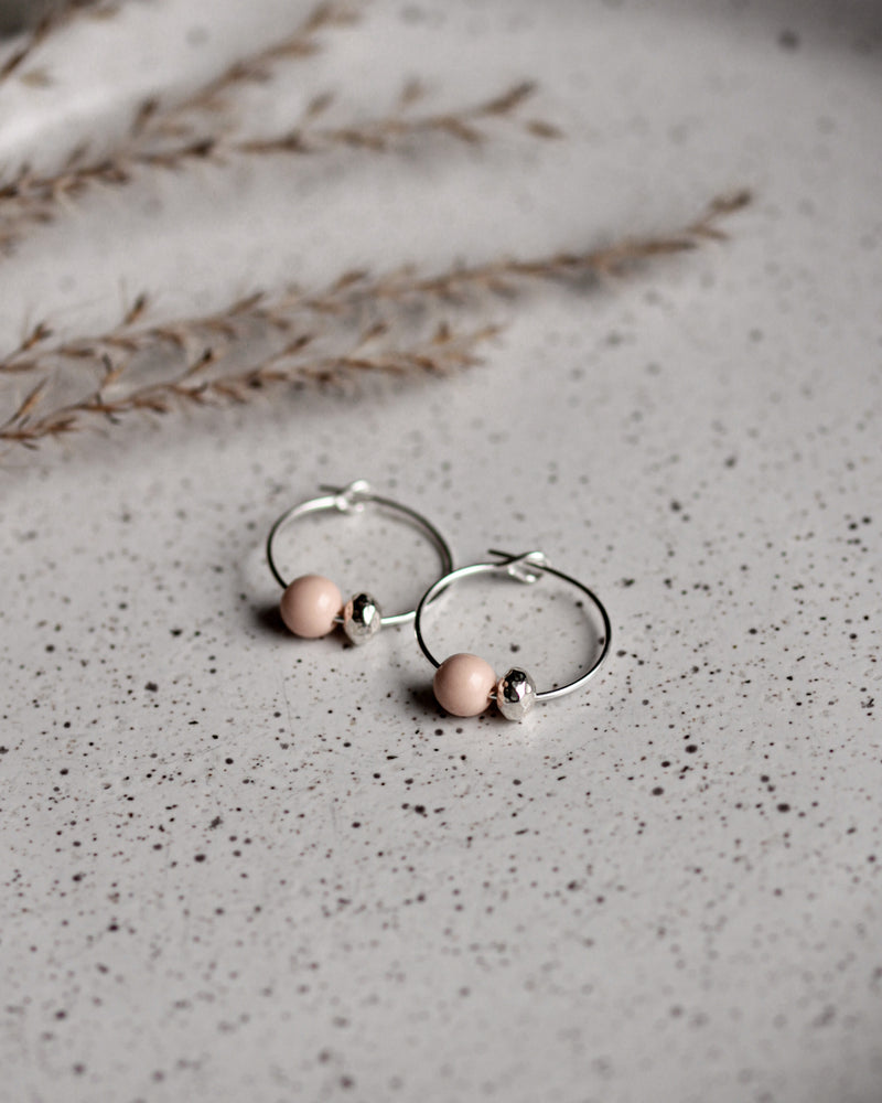 Creolen 'Porzellanperle'