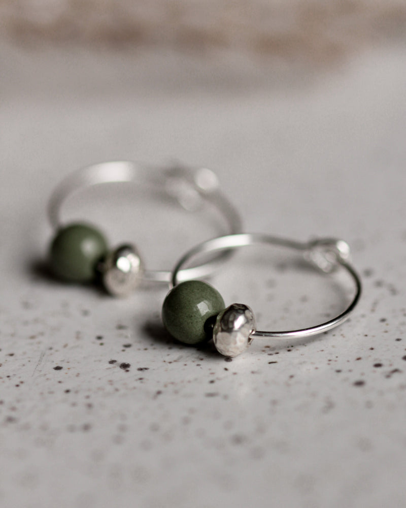 Creolen 'Porzellanperle'