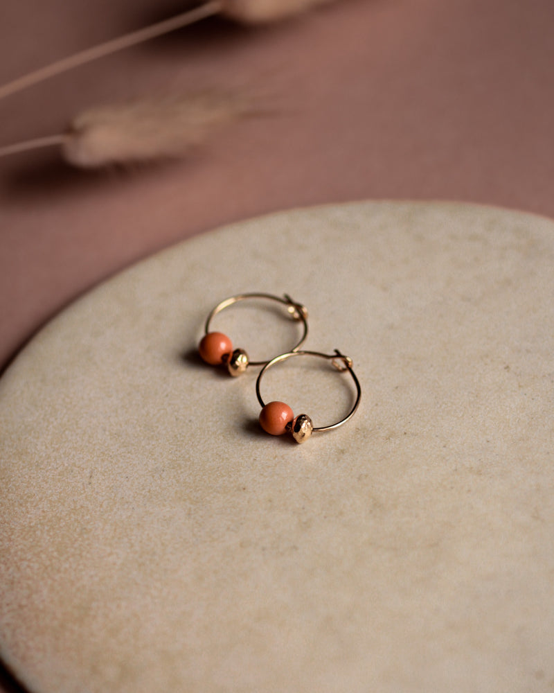 Creolen 'Porzellanperle'