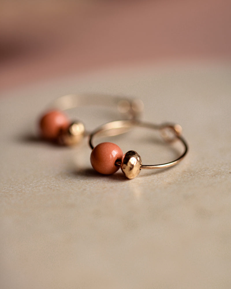 Creolen 'Porzellanperle'