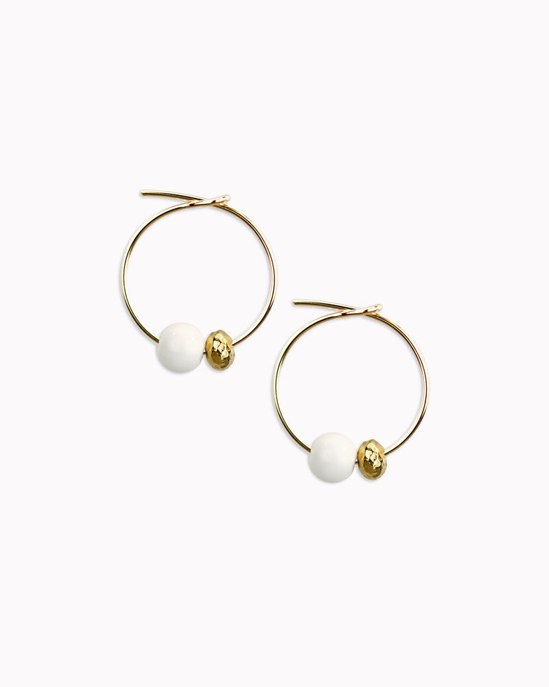 Creolen 'Porzellanperle'