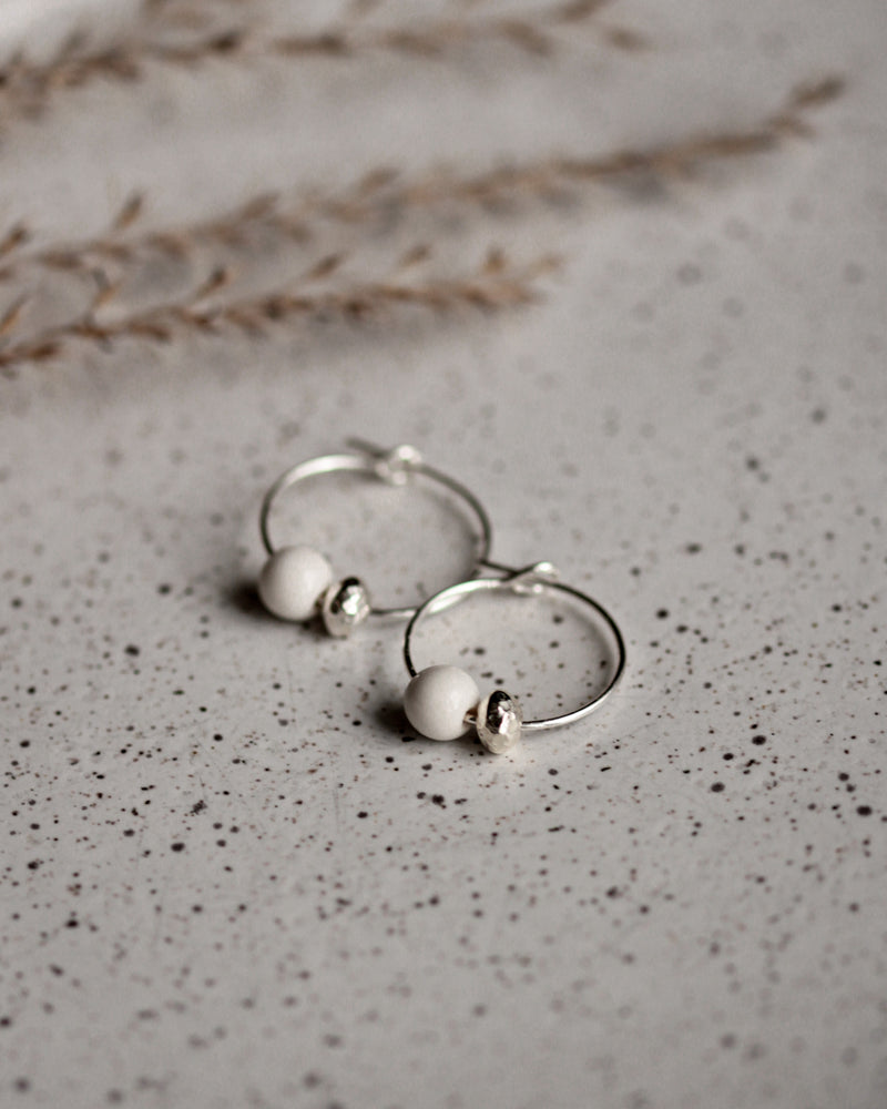 Creolen 'Porzellanperle'