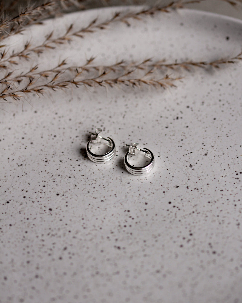 Mini-Creolen 'Streifen'