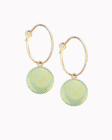 Creolen mit Porzellan-Anhänger 'Triple'