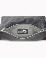 Vegane Foldover-Clutch 'Finja' - Dunkelgrau