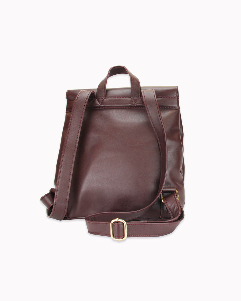 Leder-Rucksack 'Runa' - Bordeaux