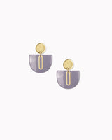 Ohrstecker 'Halbkreis Oval' aus Porzellan