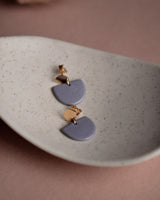 Ohrstecker 'Porzellanplätchen Halbkreis'