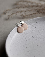 Ohrstecker 'Porzellanplättchen Rund'