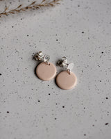 Ohrstecker 'Porzellanplättchen Rund'