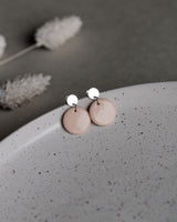 Ohrstecker 'Porzellanplättchen Rund'