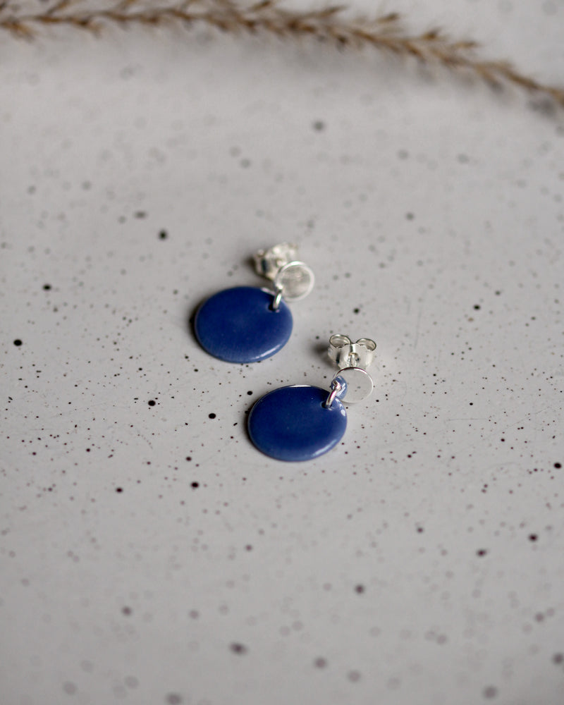 Ohrstecker 'Porzellanplättchen Rund'