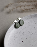 Ohrstecker 'Porzellanplättchen Rund'