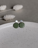 Ohrstecker 'Porzellanplättchen Rund'