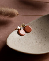 Ohrstecker 'Porzellanplättchen Rund'