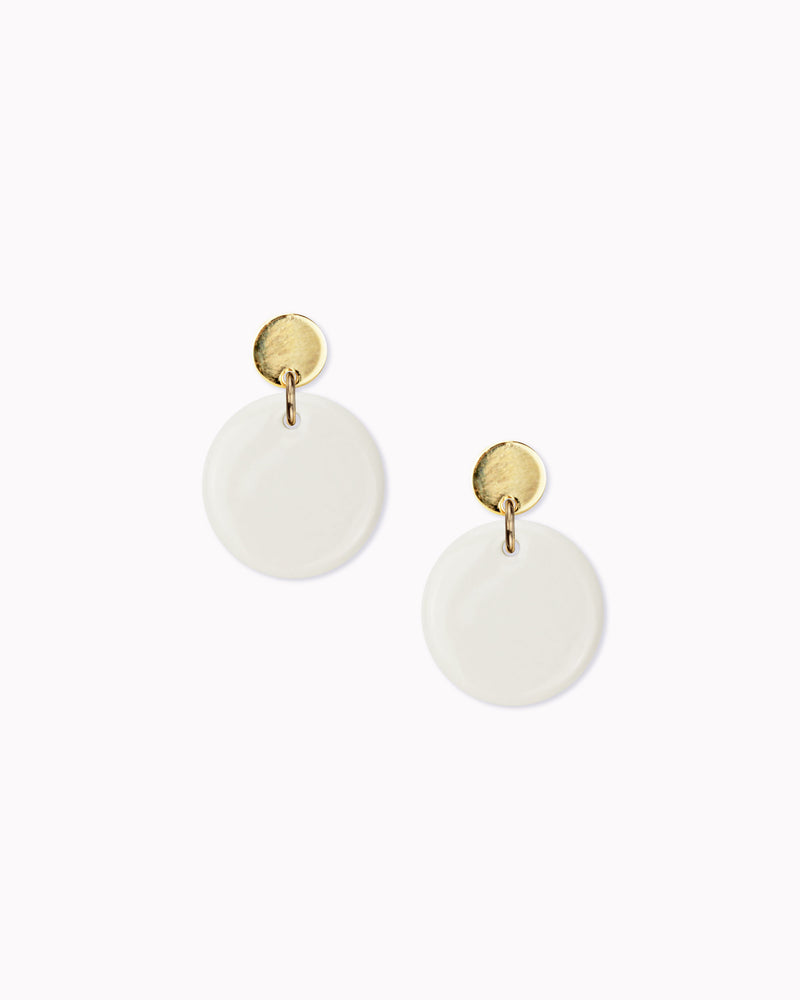 Ohrstecker 'Porzellanplättchen Rund'