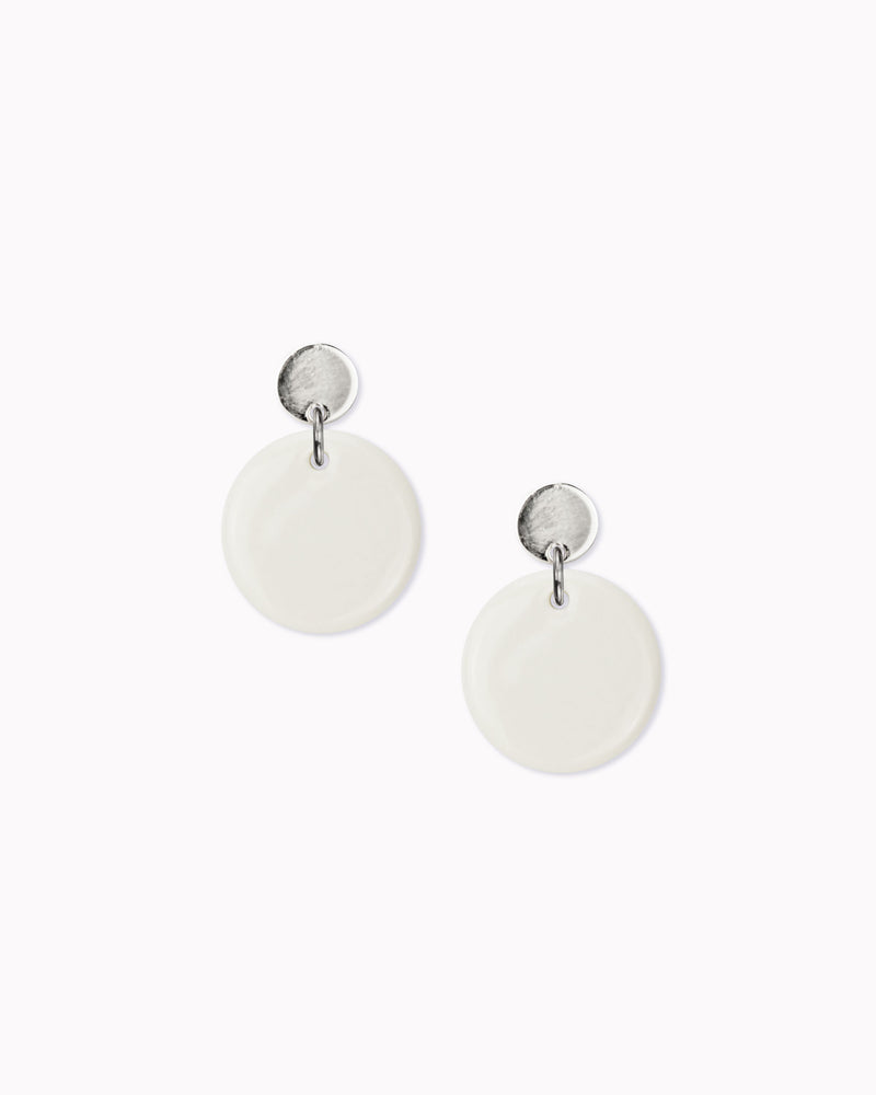 Ohrstecker 'Porzellanplättchen Rund'